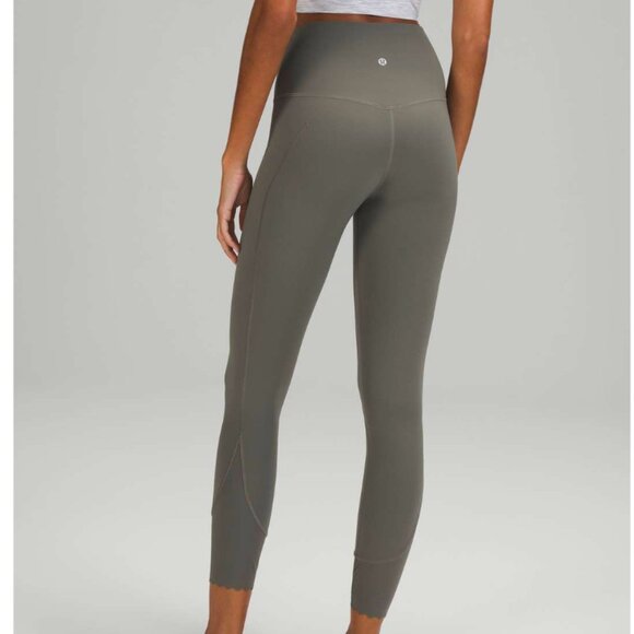Lululemon Align Scalloped Hem High-Rise Pant 25" Grey Sage - Picture 5 of 5